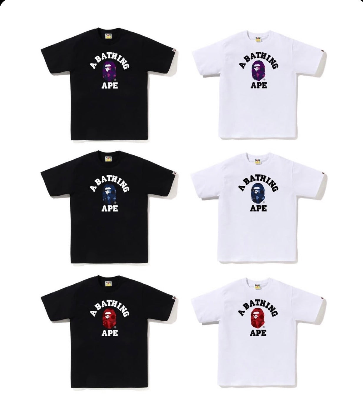 BAPE Color camo Big APE Head T-shirt